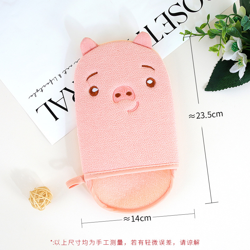 Color puro de los niños lindo piel sin dolor descontaminación indolora arena fina guantes de baño Toalla de baño de barro de las mujeres