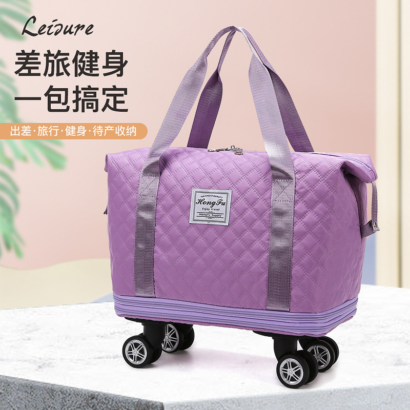 旅行バッグ超大型出産待ち収納乾湿軽便短距離分離フィットネスバッグ刺繍荷物袋プーリー飛行機バッグ