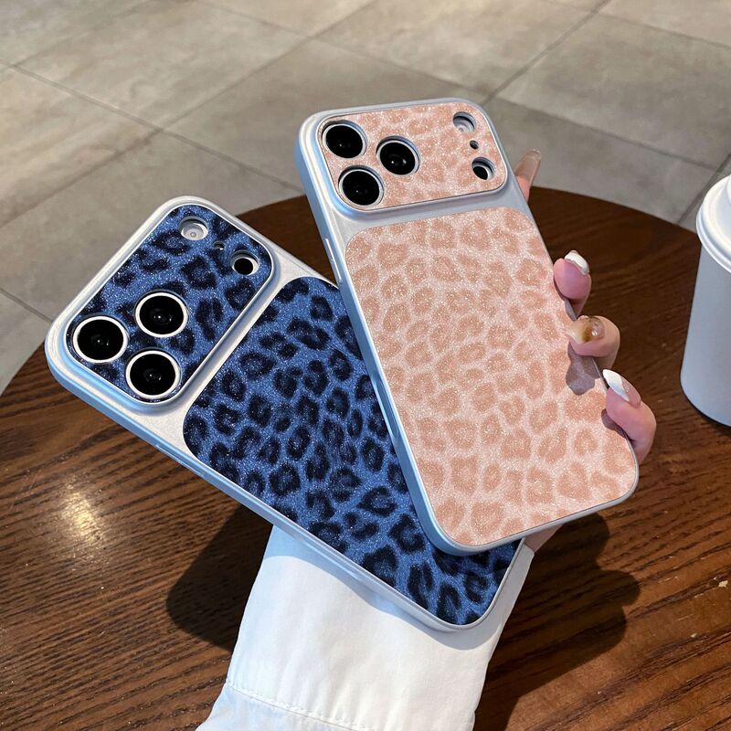 Glittery Leopard Print Case Suitable for iPhone 17 Pro Max, Instantly Transforms into a 17 Case, with Precision Cutouts and Large Window Protection for Apple 16