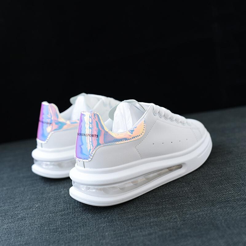 Colorful White Shoes Men's 2021 Spring New White Shoes Men's and Women's Casual sneaker Internet Celebrant Air Cushion Shoes