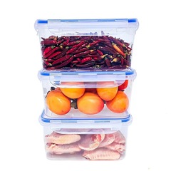 Cross-border preservation box food-grade plastic transparent sealed bento box microwave heating freezing storage box wholesale