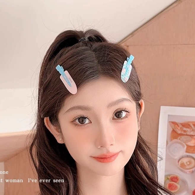 Hair clip set, cute hairgrips for bangs, assorted pastel patterns, multi-piece accessory set
