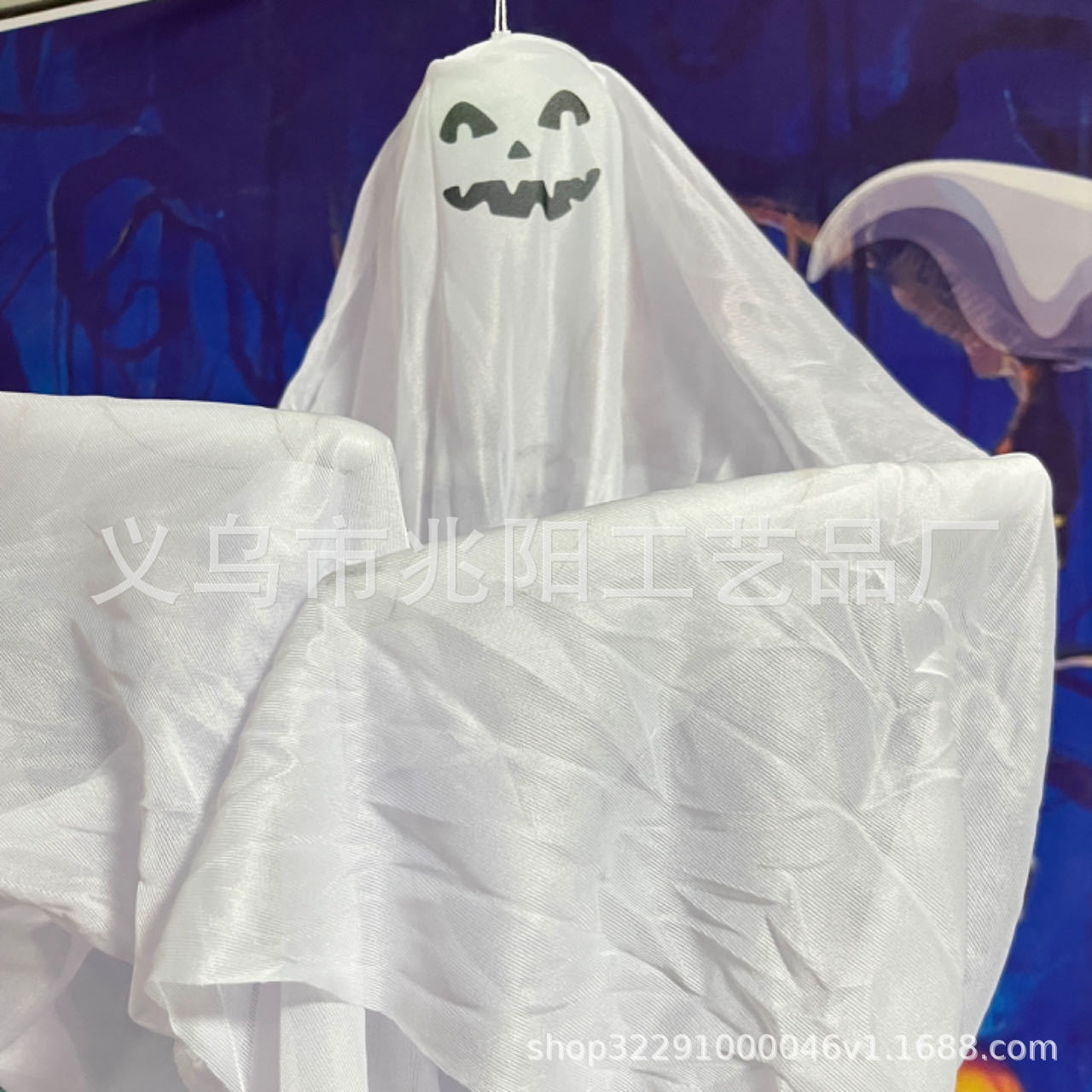 Decoraciones de Halloween transfronterizas Horror House Ghost Hanging Props Ghost Festival Parodia Courtyard Bow Ghost Collar Disposición