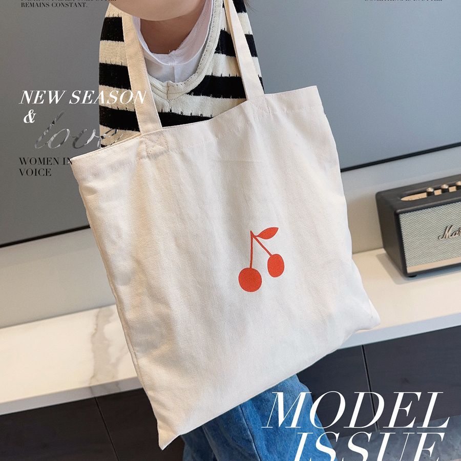 Children's canvas bag, canvas tote bag, simple handle
