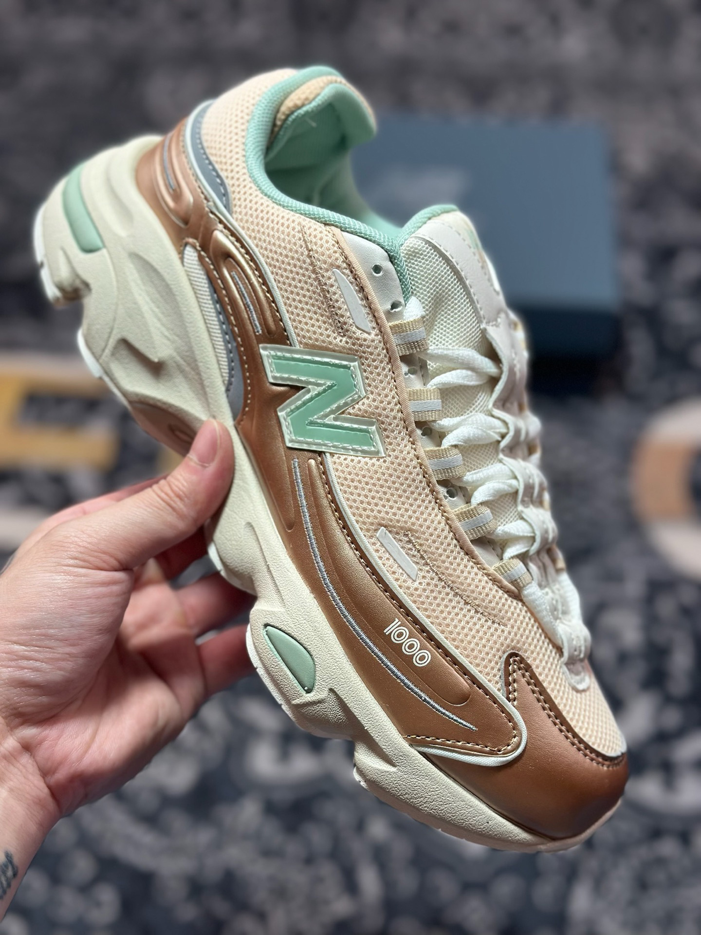 Zapatos de correr retro de alta calidad NB1000 marca conjunta de cuero de malla de suela gruesa zapatos deportivos para hombres y mujeres zapatos de viaje casuales