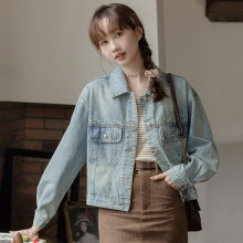 实拍2024秋上新复古民族风刺绣牛仔短外套女长袖小个子休闲夹克