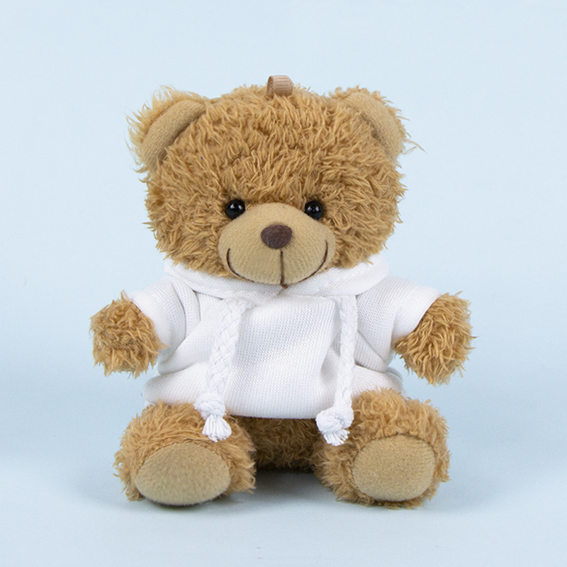 Lindo osito llavero colgante regalo creativo muñecas de peluche vestidas osito de peluche colgante de mochilas escolares para parejas