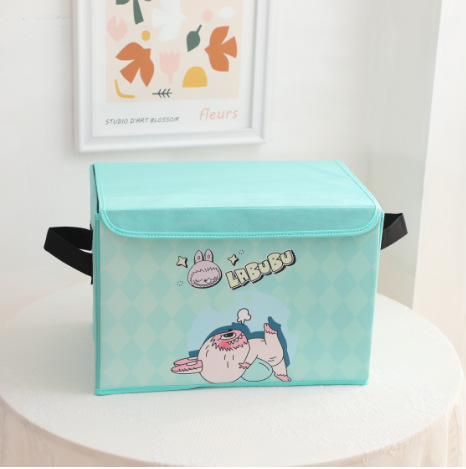 新しい漫画寮ブックスナック収納家庭用衣類おもちゃ収納ボックス折りたたみ車の収納ボックス