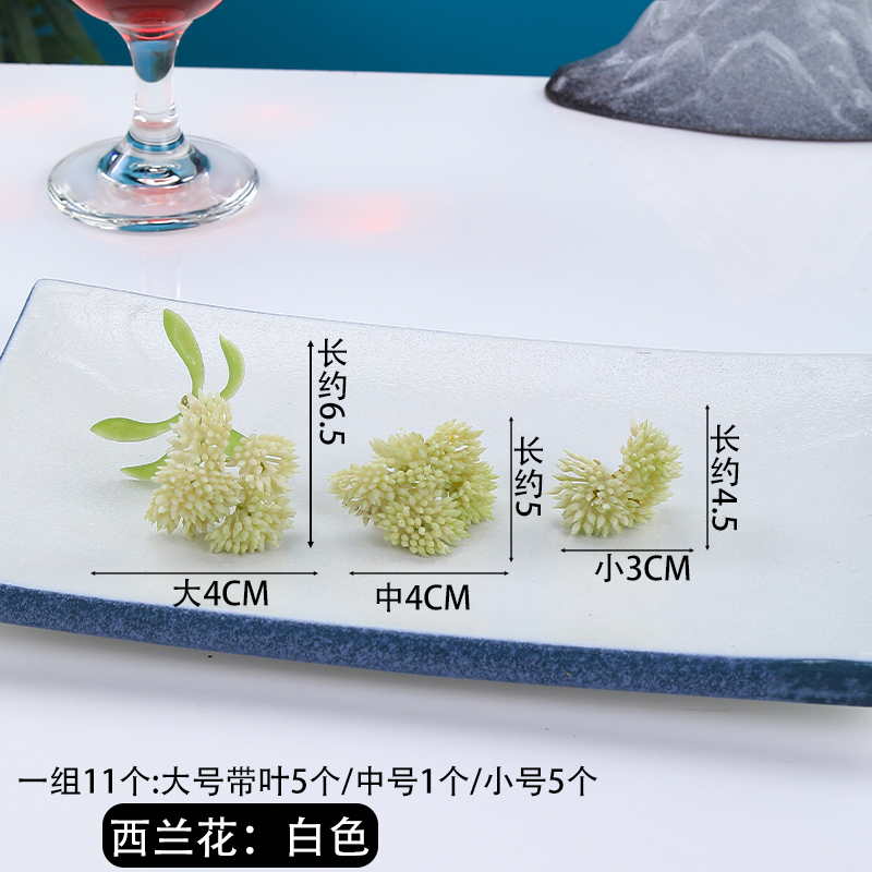 酒店菜品摆盘装饰点缀冷菜装饰花草摆盘刺身绿毛球三文鱼摆件围边|undefined