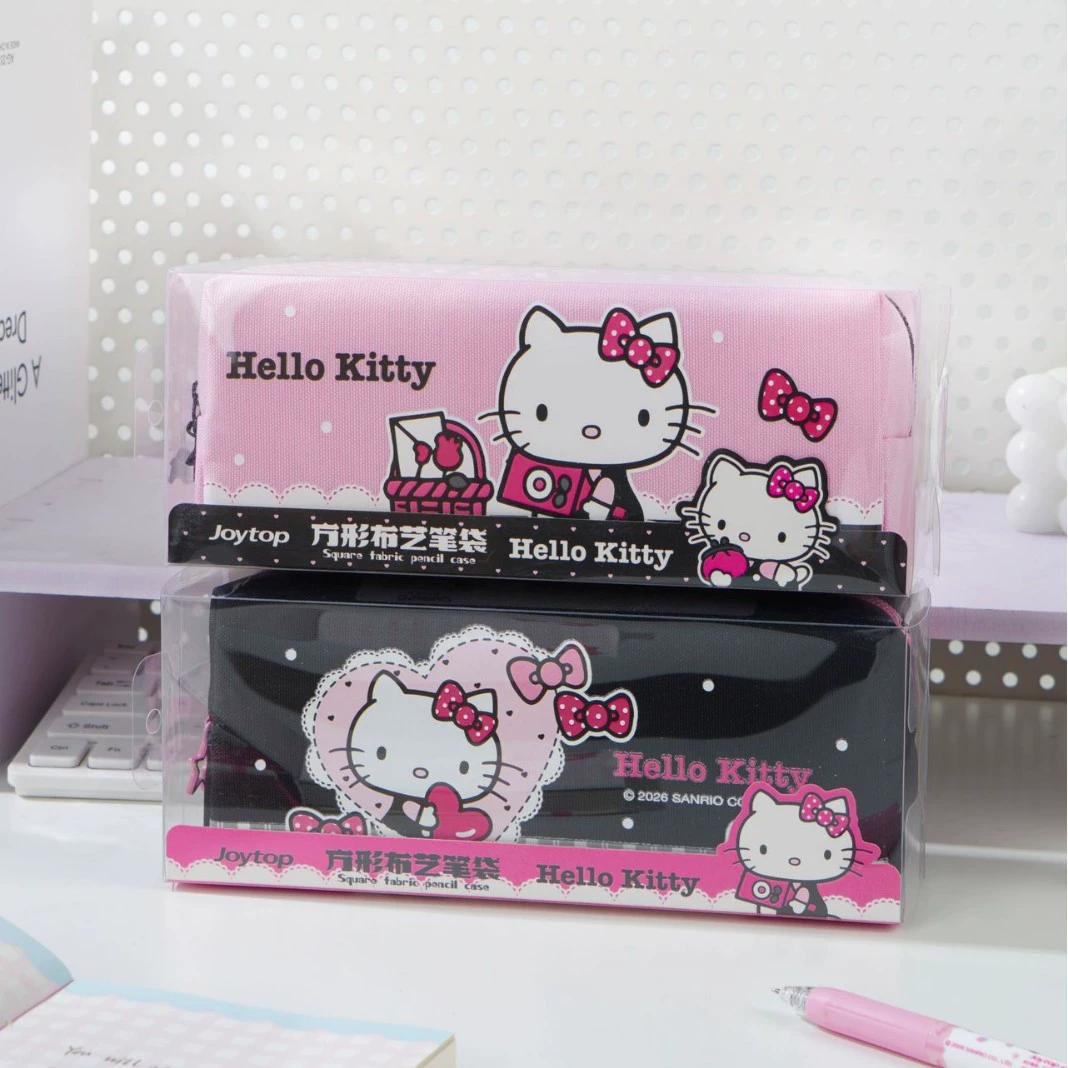 Японийский бренд Hello Kitty, подлинные канцелярские товары, квадратная сумка для покупок, вместительный пенал