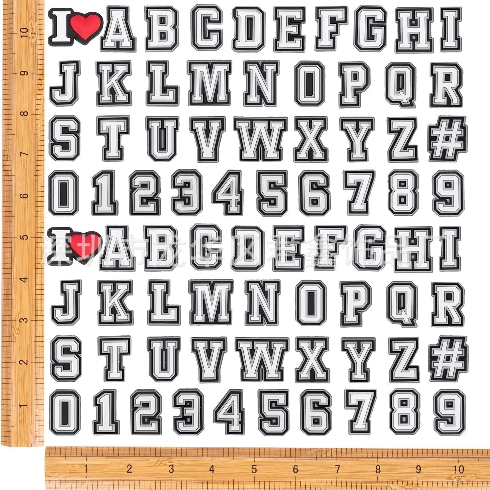 PVC letra número zapatos flor agujero zapatos zapato hebilla de color blanco zapatos luminosos accesorios cordón hebilla zapatos de jardín zapatos Accesorios