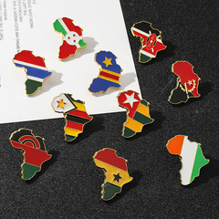World Maps Pin, Africa Map, Angola and Kenya Pins, Creative Personalized Badges