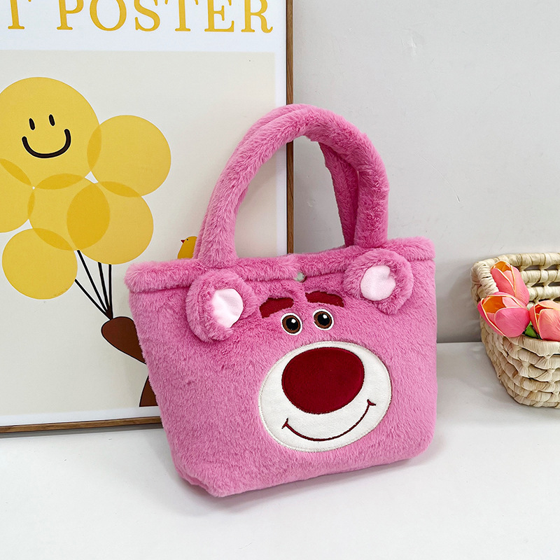 2023 nuevo bolso de peluche bolso de hombro de niña de dibujos animados bolso de hombro de chicas