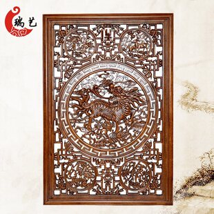 明清式古典中式装修香樟木木雕挂屏福绿寿喜吉祥如意挂件中堂挂画-阿里巴巴