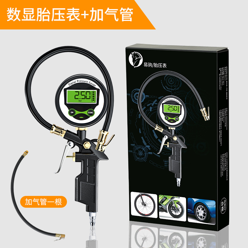 Manómetro de presión de aire medidor de presión de neumáticos de alta precisión con cabeza inflable bomba de aire del coche Monitor de presión de neumáticos pantalla digital pistola de aire image 11