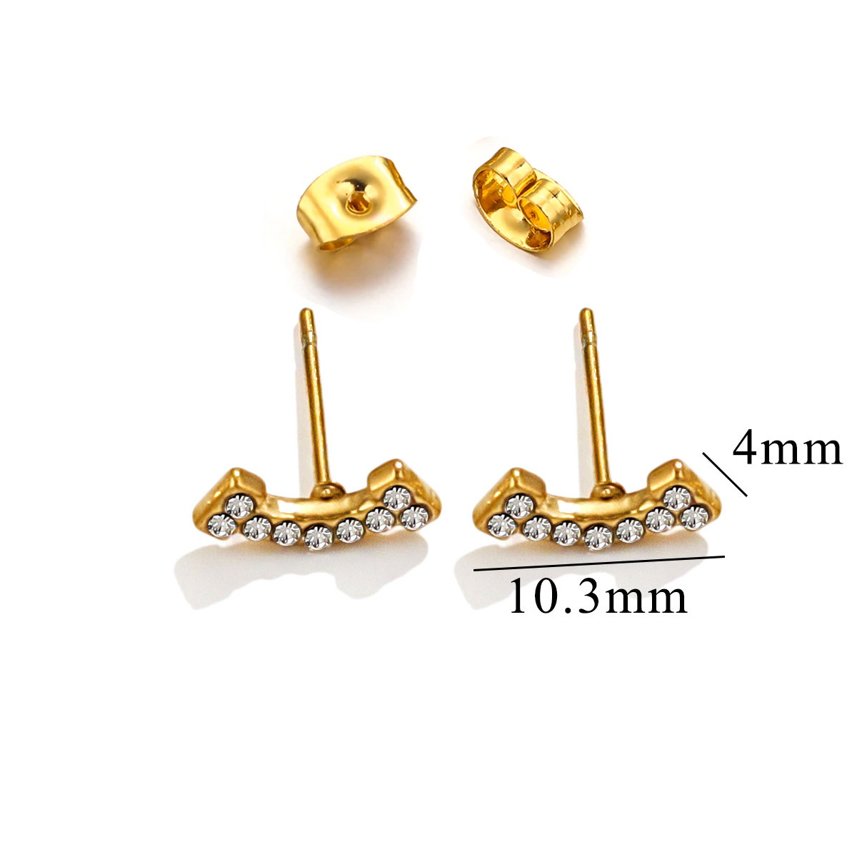 Acero inoxidable Moda europea y americana Personalidad Pendientes retro desgastados Luna Estrella Amor Rayo Pendientes de diamantes Acero de titanio