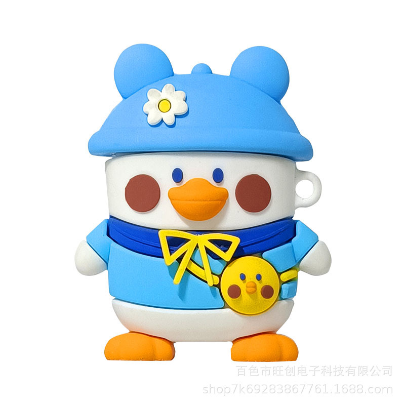 Cute Hat Duck Bluetooth Headset Case