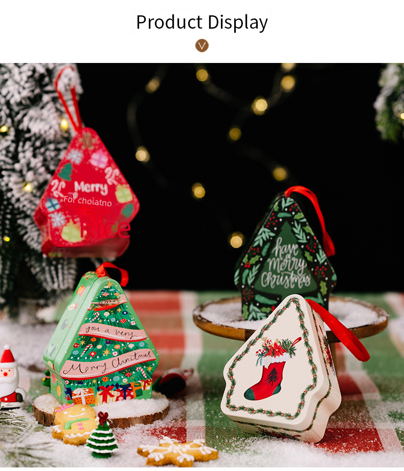 Christmas New Arrival Decorations Polygonal Cartoon Printed Tinplate Box Christmas Season Children's Handheld Gift Box_voghion.com