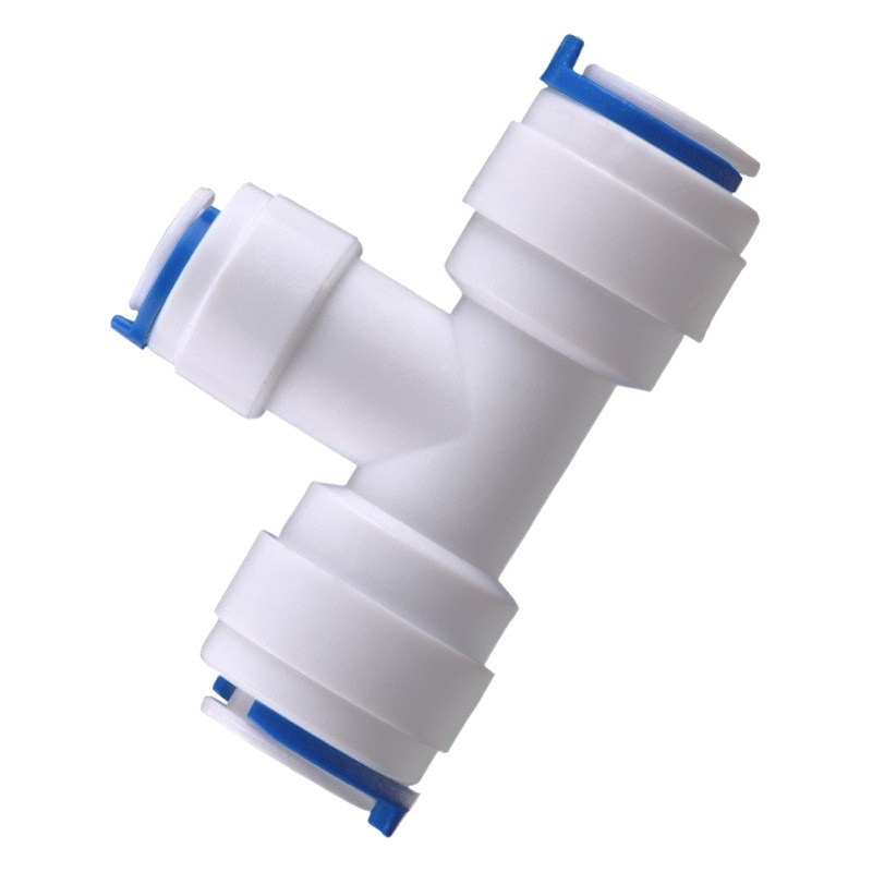 Venta al por mayor 7026 enchufe rápido tee conector de tubería de 3 puntos a su vez tubería de 2 puntos tee conector de enchufe rápido purificador de agua conector rápido