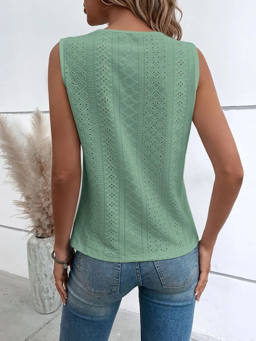 Women's Vest Sleeveless Blouses Patchwork Streetwear Solid Color display picture 1