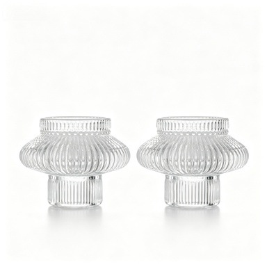 Linterna europea doble uso vidrio de cristal candelabros fotos mesa de comedor decoración romántica candelabros de banano fábrica al por mayor