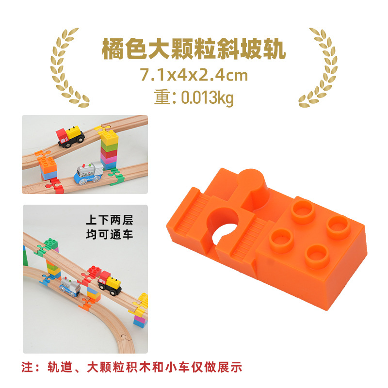 Riel de pendiente de partículas grandes naranja