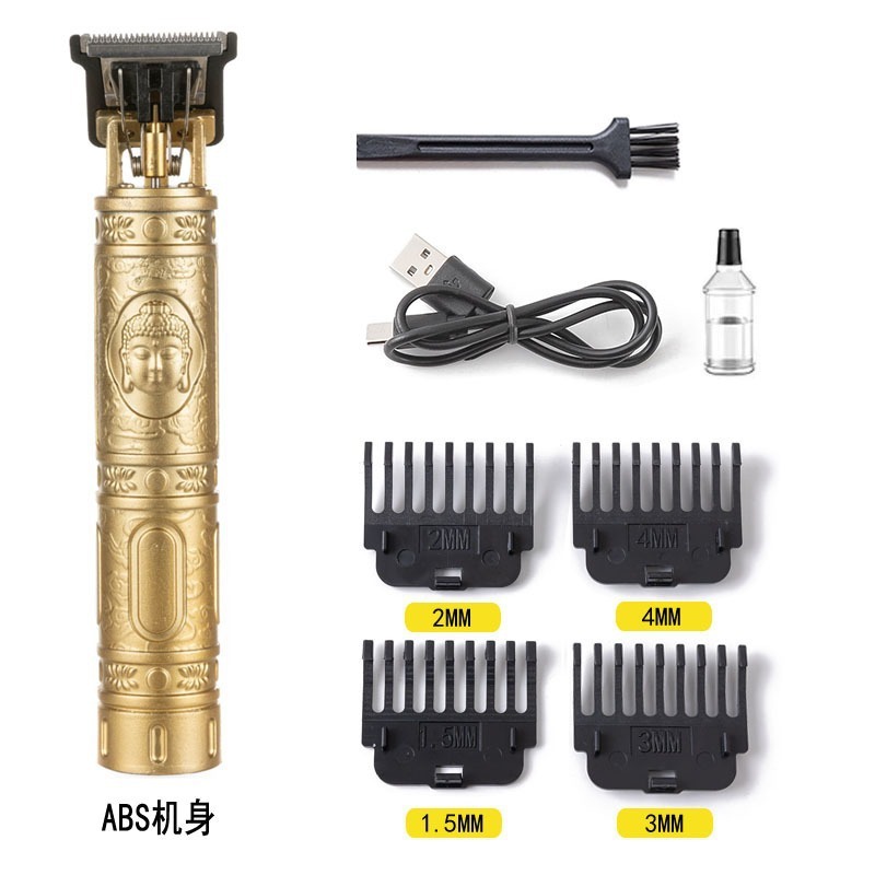 クロスボーダーt9理髪器散髪電動バリカンヘッド電気バリカンヘッドカミソリ充電式彫刻剃刀|undefined