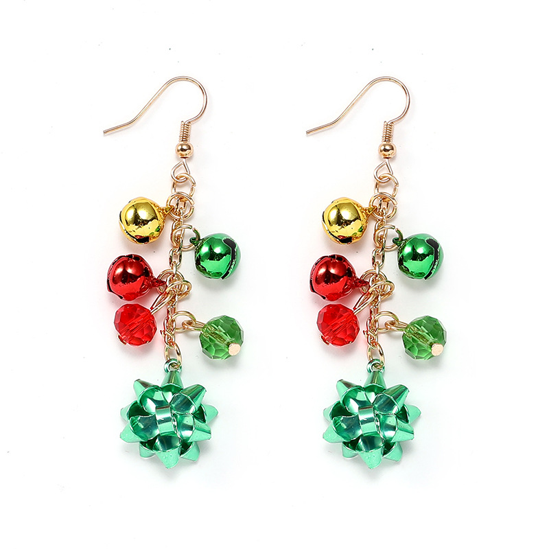 14g Weight Alloy Ear Needle Material Drop Earrings Classification 1 Pair Quantity Holiday, Festival Occasion Alloy Material Christmas Festival Christmas Tree, Santa Claus, Bell Pattern Women's Gender Cute Style 1 Pair Christmas Cute Christmas Tree Santa Claus Bell Alloy Drop Earrings 1