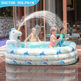 博士豚儿童充气泳池儿童游泳池i戏水池宝宝游泳戏水儿童水池