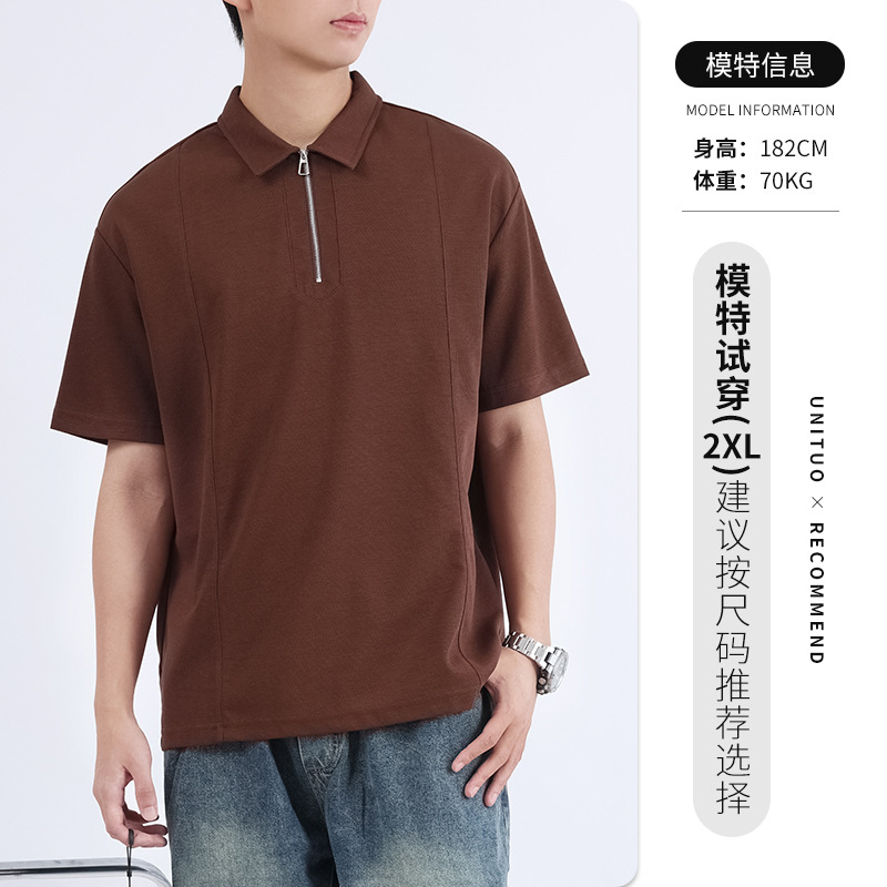 Polo para hombre Sensación premium para hombre Verano casual japonés solapa suelta para hombre Paul Camiseta de manga corta para hombre