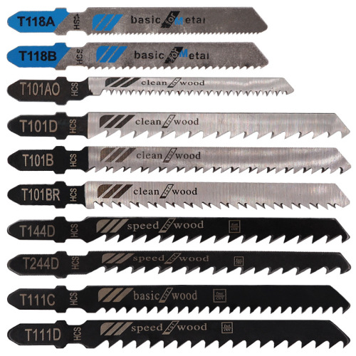 10-piece jig saw blade set 10PC metal fine-tooth medium-tooth saw blade Aluminum woodworking saw blade combination set
