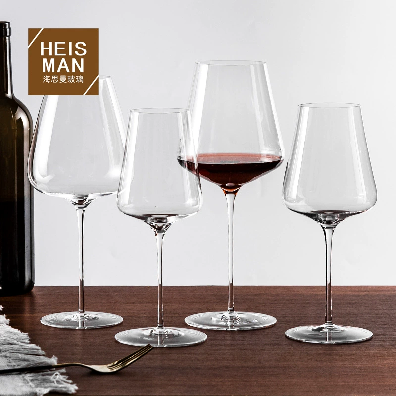 Ultra thin crystal capacious transparent glass wineglass