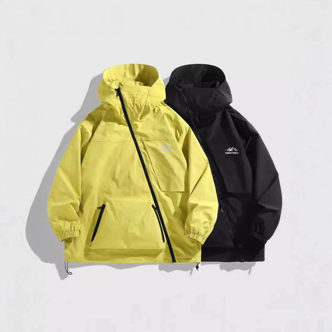 Черный самурай наружная функция косой молнии водонепроницаемый куртка для мужчин 2024 новый толстый плюс размер куртка