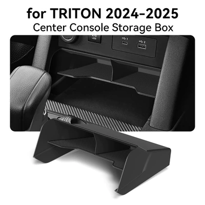 Suitable for 24-25 Mitsubishi Triton/L200 Central Control Storage Box Car Storage Storage Car Supplies Modification (Car storage bag/box) - 24-25-mitsubishi-tritonl200-central-control-storage-box