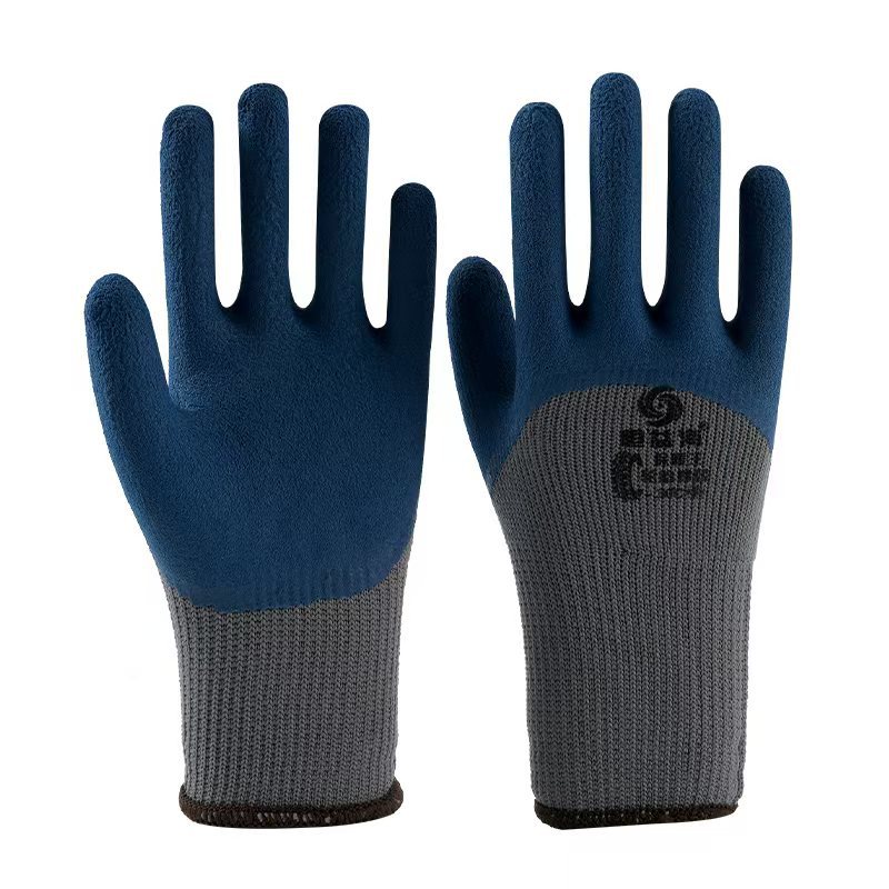 invierno grueso y neumático de caucho antideslizante resistente al desgaste guantes de protección laboral guantes de construcción de caucho