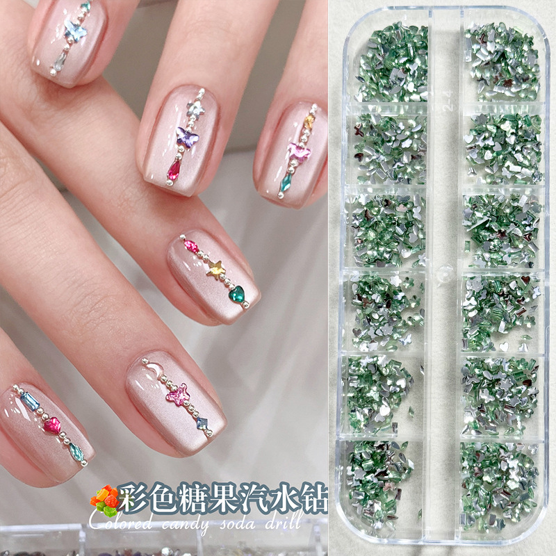 Joyas de manicura mezcladas en línea explosión de resina plana taladro especial mini taladro de manicura acrílico accesorios