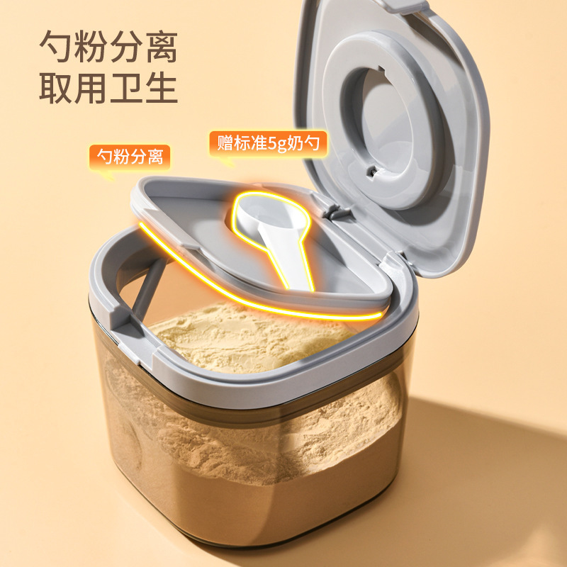 家庭用一体型密封缶食品缶保存缶麺箱穀物キッチンスナック防湿保存|undefined