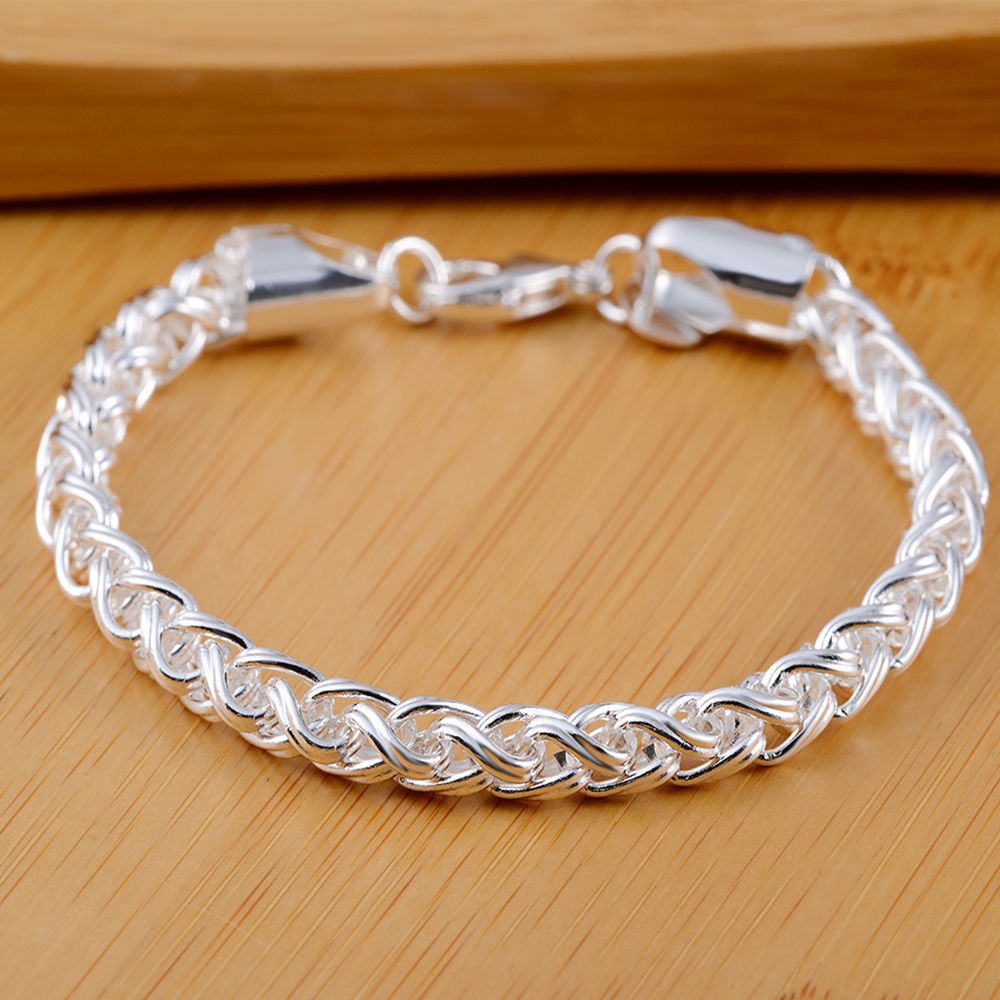 Jinrongxing Export Fashion Exquisite Jewelry Manufacturer Silver-Plated Twist Bracelet Men's and Women's Party European and American