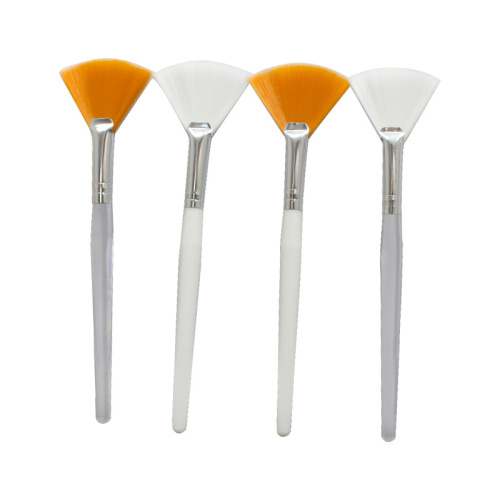 Fan-shaped brush single bag beauty fruit acid essence makeup brush beauty tool modification mask brush plastic long pole