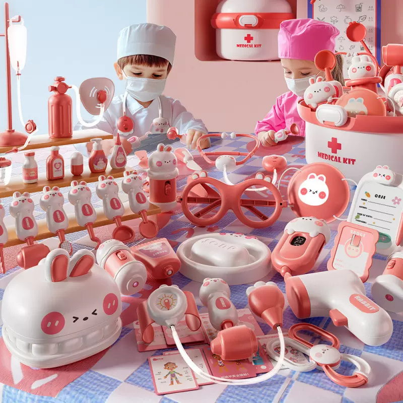 新款可小兔医生玩具套装 仿真医具护士角色扮演儿童放家家玩具