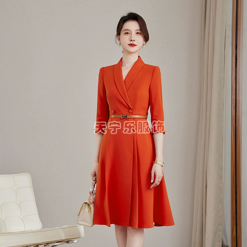 Профессиональная одежда для женщин, деловой наряд для весны и осени, элитное платье нового стиля 2024 года, для выступлений, профессиональный костюм для учителей