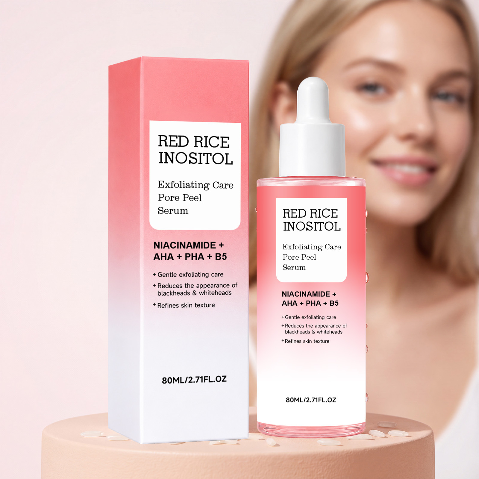 Pore Renewing Essence Gentle Cleansing of Facial Cells, Softening and Smoothing the Skin, Refreshing and Translucent Skin Care Essence