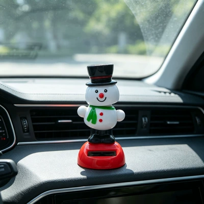 Car ornaments | interior shake head decorations - 5510cm-gross-weight-39g-black-hat-snowman-with-packaging-double-sided-stickers