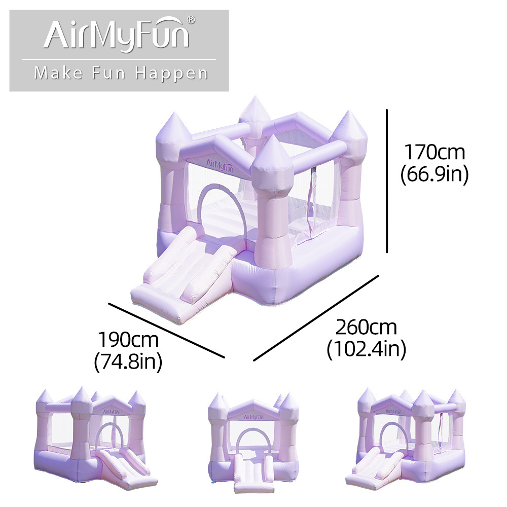 Castillo inflable pequeño, trampolín para niños, tobogán inflable para el hogar, castillo inflable antideslizante para para paraíso de niños para interiores y exteriores