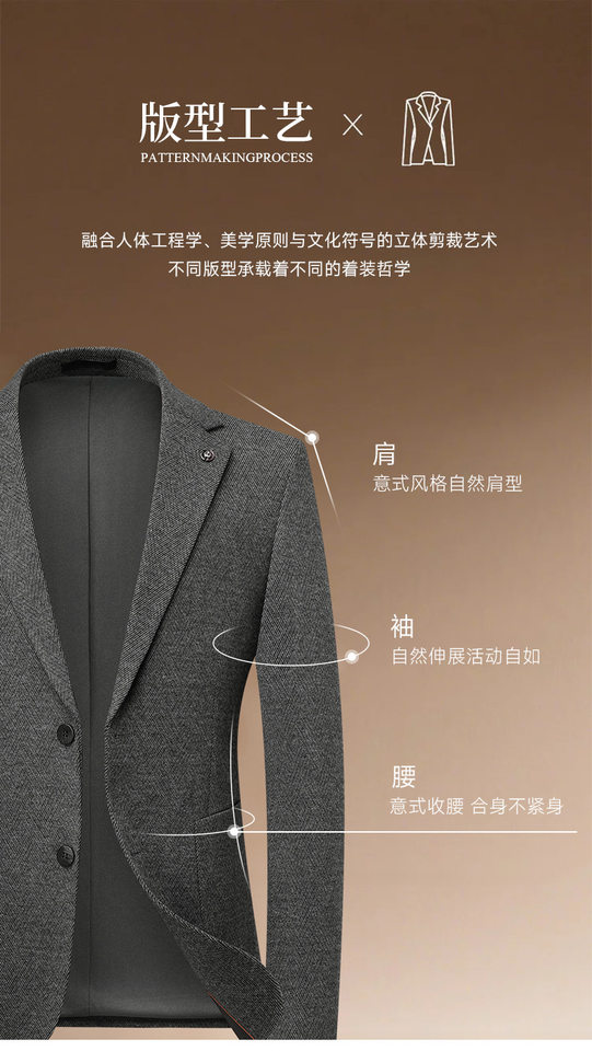 Áo vest nam công sở dáng ôm, pha len lông cừu, dày dặn, chống nhăn, cổ bẻ phẳng — màu xám chi tiết 5
