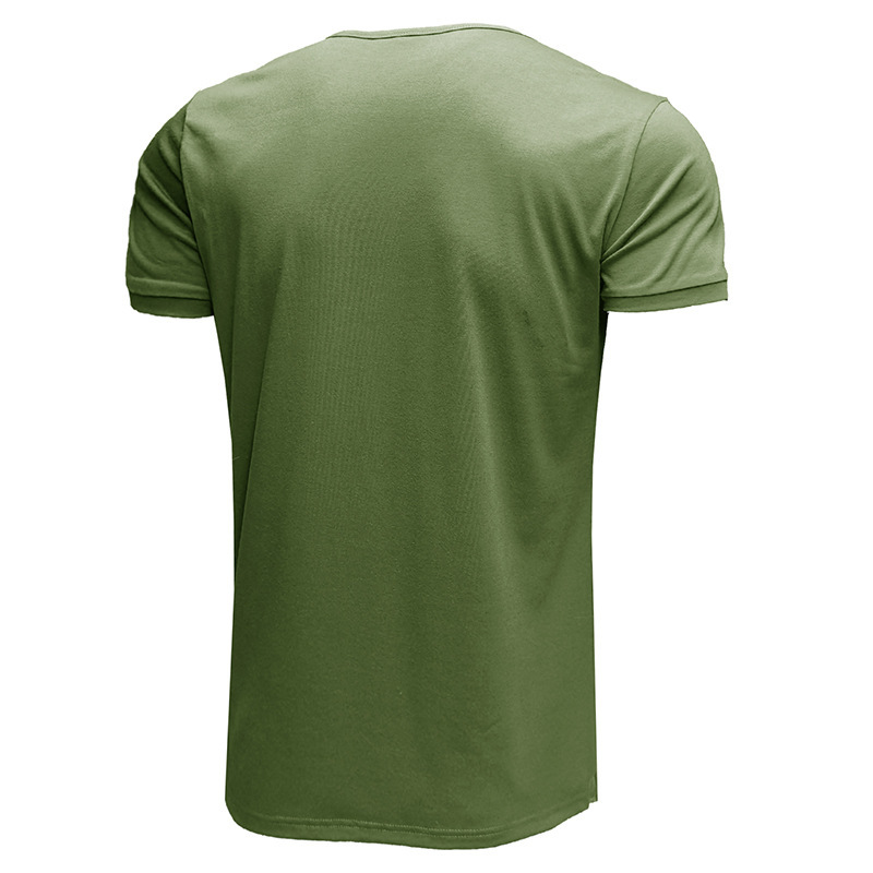 T-shirt uomo scollo a v maniche corte stile casual estivo_voghion.com