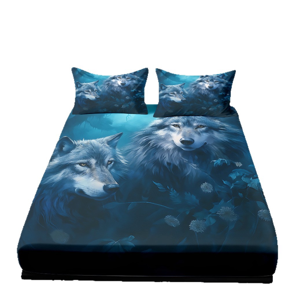 TEMU / JIT impresión digital 3D transfronteriza serie de wolf molido cama de cama de cama de cama para diseñar