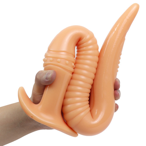 Large version of wearable eel erotic masturbation anal plug for women, deep type, extra long back yard adult sex toy wholesale