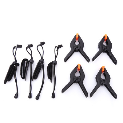 4寸塑料A型夹快速夹具摄影魔术贴背景布夹子灯架夹组合套装8件套|ms