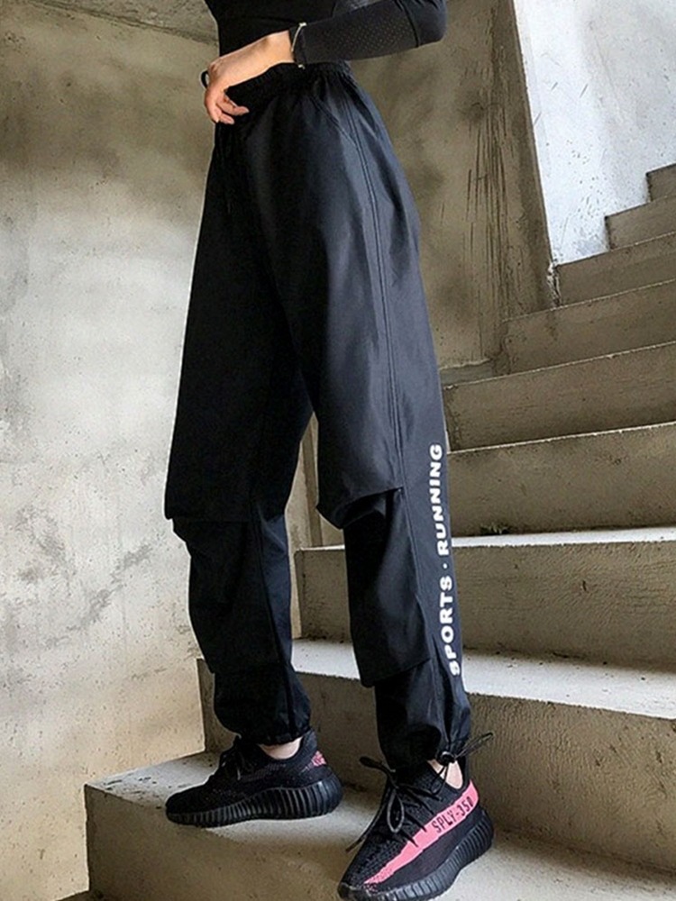 Women's loose-fitting hip-hop track pants